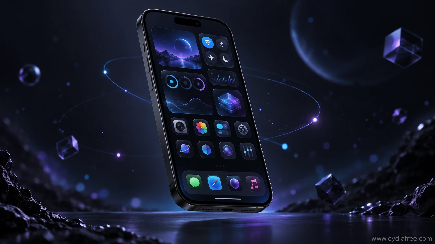 Dashboard showing top Cydia tweaks and custom iOS themes