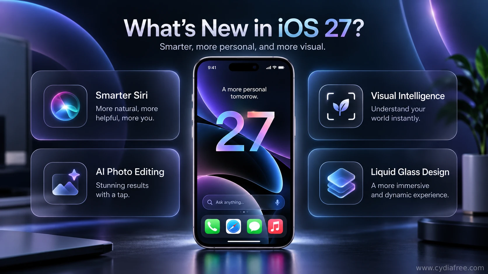 What’s new in iOS 27 with Siri AI, Visual Intelligence, AI photo editing, and Liquid Glass design